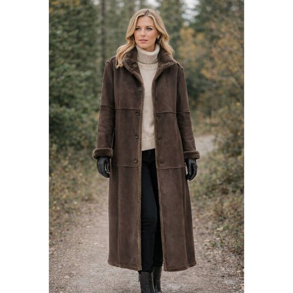 Centigrade Jackets & Blazers - Centigrade Outerwear Brown Faux Suede Vintage Penny Lane Style  Coat